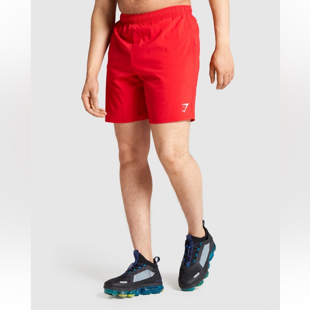 Gymshark Arrival 7" Shorts, Men’s Size Medium Red